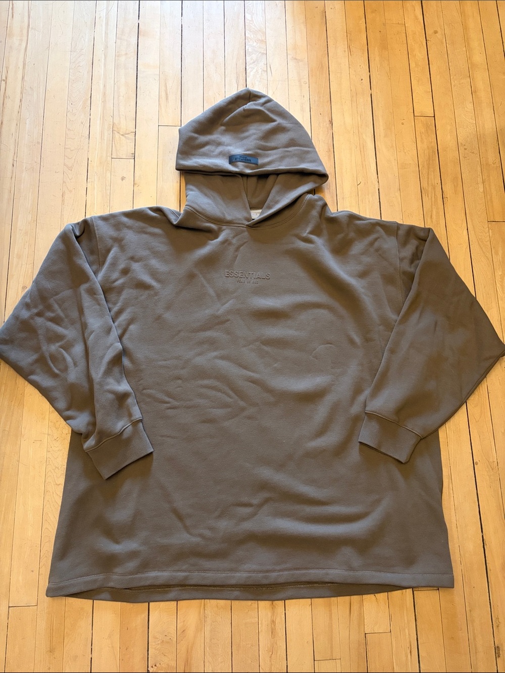 ESSENTIALS Men's Taupe Brown Pullover Hoodie